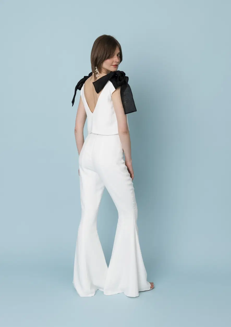 Black Bow Top + Iconicbell Trousers by Kisui - view 3 of 3