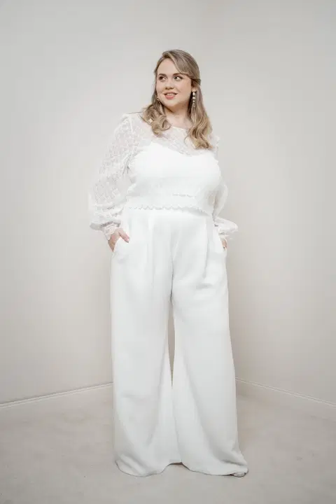Top Esthi Curvy by noni Selected, two-piece, lace