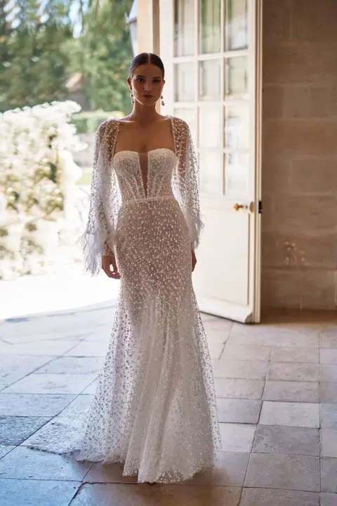 Haleema wedding dress by Milla Nova, mermaid, lace