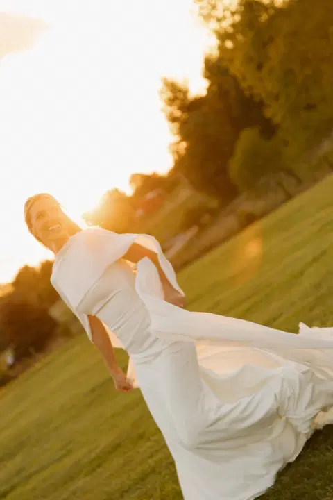 Gates wedding dress by MWL Bride, trumpet, satin