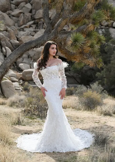 Hermosa wedding dress by Dando London, mermaid, lace