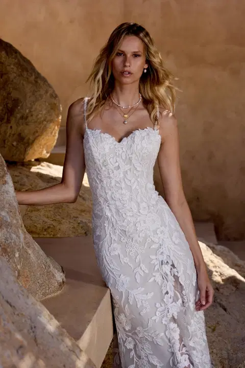 Style 66454 wedding dress by Lillian West, lace, sweetheart