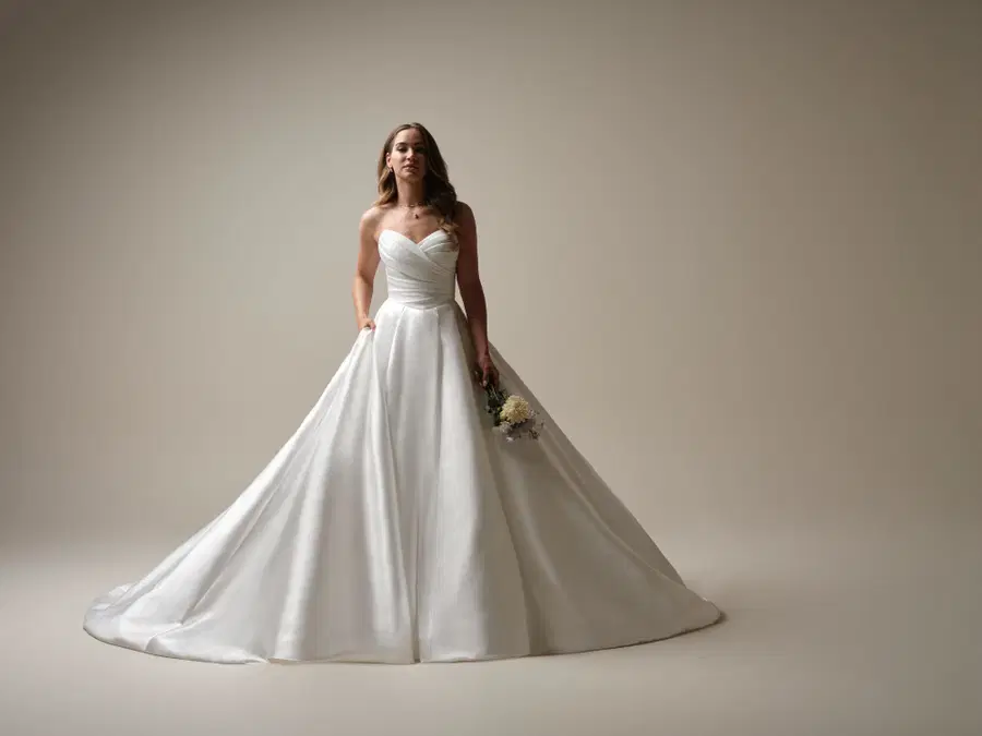 Aubrielle Marie by Maggie Sottero: Ball Gown silhouette, sweetheart neckline, lace, chapel train