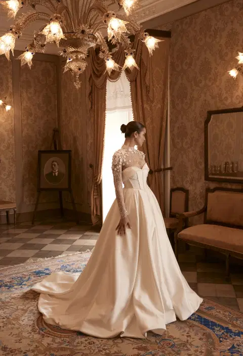 Boudica 25-005 wedding dress by Ricca Sposa Atelier, A-line, lace