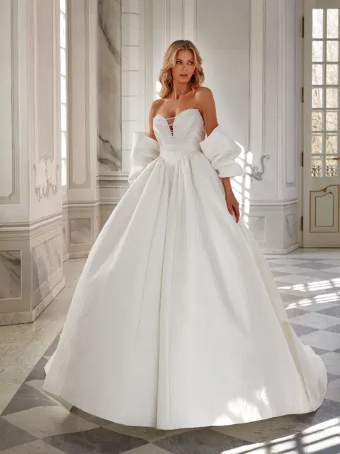 Natalia wedding dress by Vanilla Sposa, ball gown, mikado