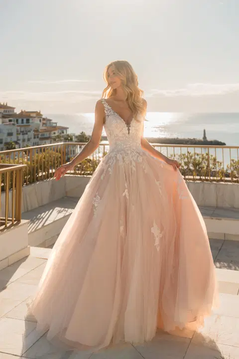 Style 31013 wedding dress by Diane Legrand, A-line, lace