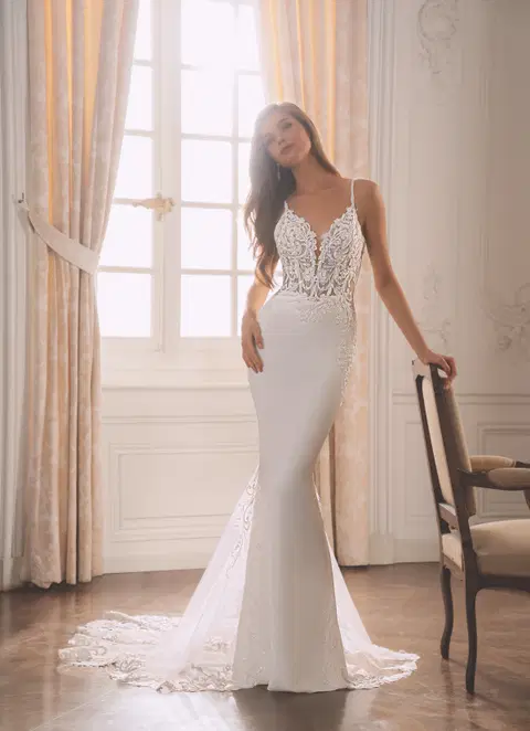 Foster wedding dress by ÉLYSÉE, fit & flare, lace