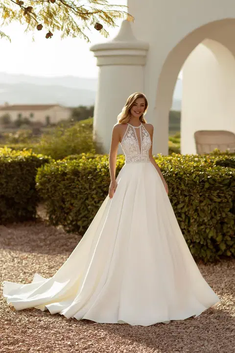 8025 mate satin skirt by Monica Loretti, ball gown, satin