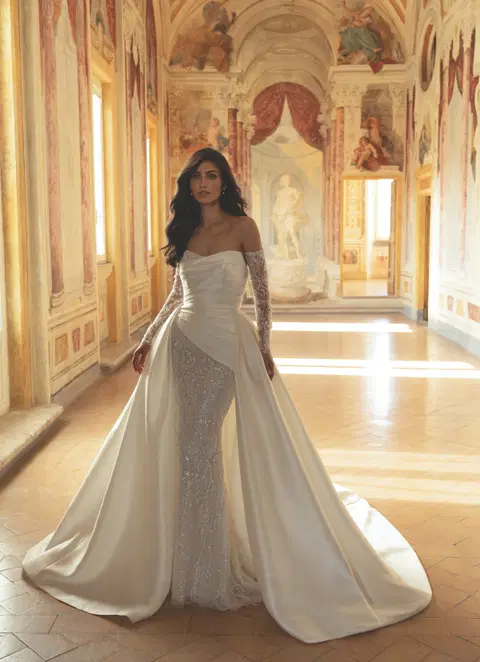 Delaney wedding dress by Pen·Liv, ball gown, lace