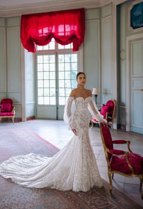 Arwen wedding dress by Wona Concept, mermaid, lace