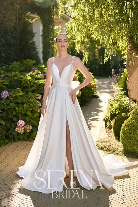 S5591 Zoya wedding dress by Serena Bridal, princess, mikado