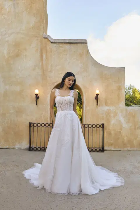 Cordelia wedding dress by Beloved by Casablanca, A-line, lace