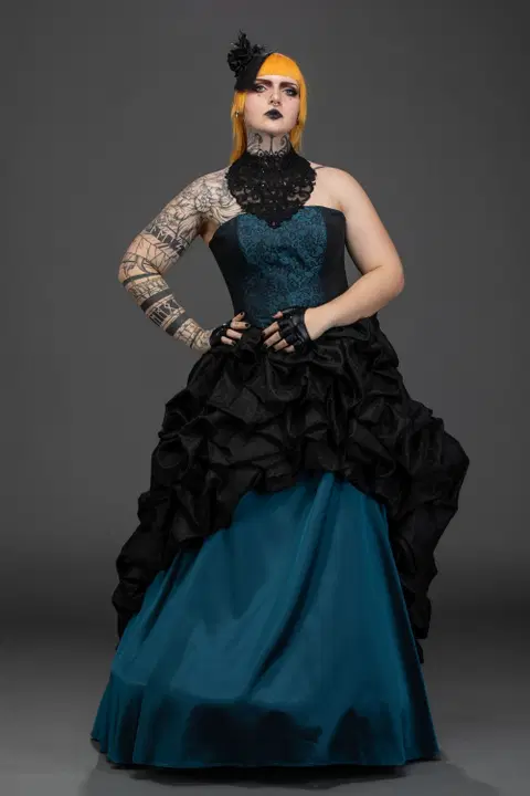 Jana Petrol wedding dress by DarkDreamCouture