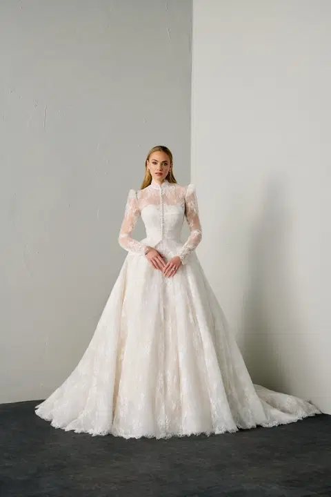Eris wedding dress by Justin Alexander Signature, ball gown, lace