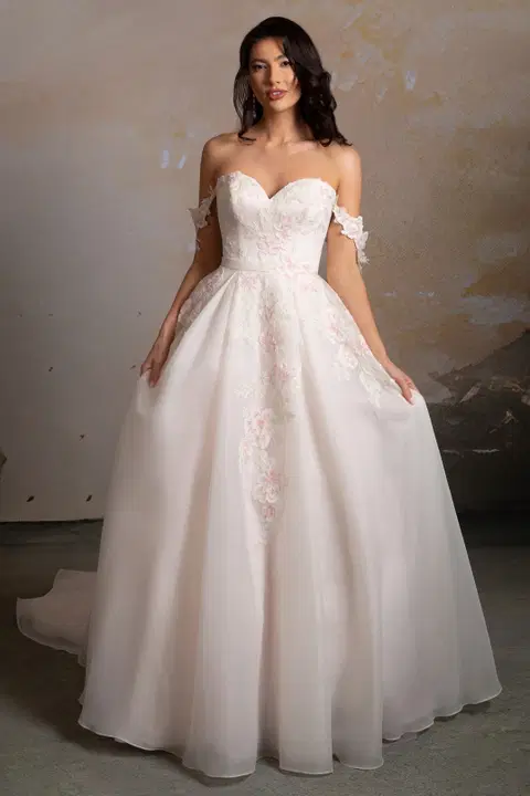 Flora wedding dress by Donna Salado Bridal, ball gown, tulle