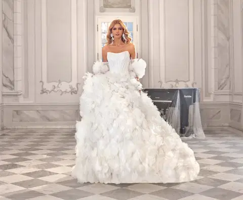 Perla wedding dress by Vanilla Sposa, ball gown, mikado