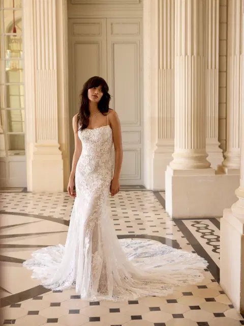 Adeline wedding dress by Adore, lace, sweetheart