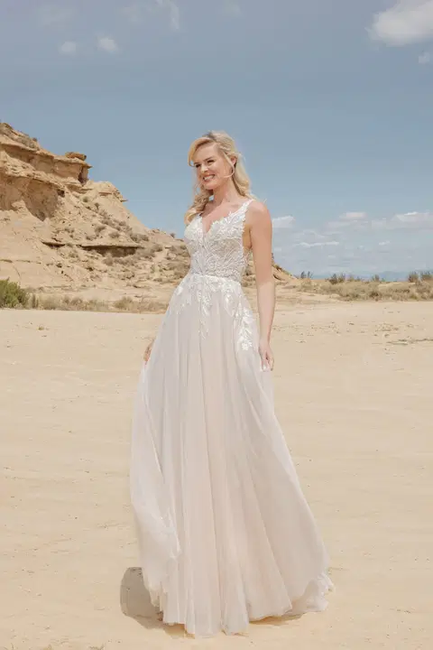Style DT312 wedding dress by Duett, A-line, tulle