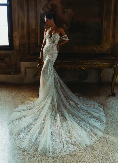 Coreena wedding dress by Pen·Liv, mermaid, lace