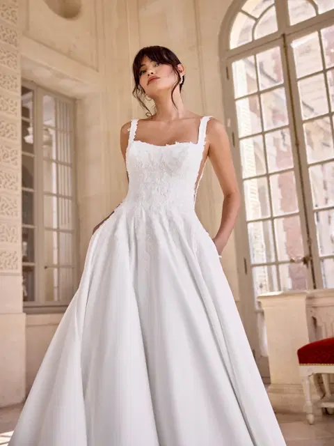 Madeline-AJA wedding dress by Adore, A-line, lace