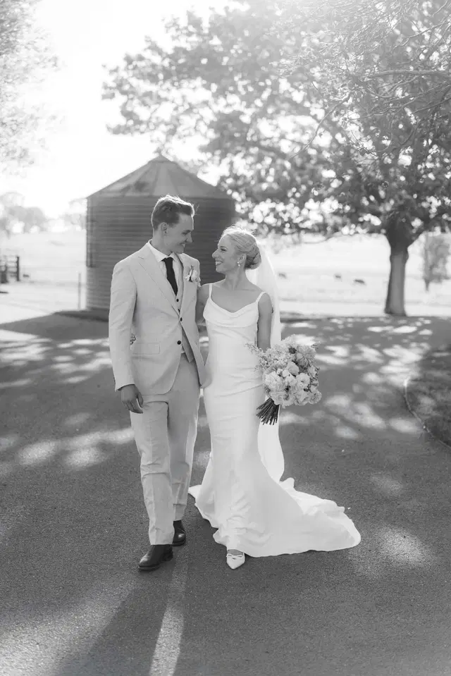 Archie V2 by MWL Bride: Trumpet silhouette, scoop neckline, sleeveless, satin