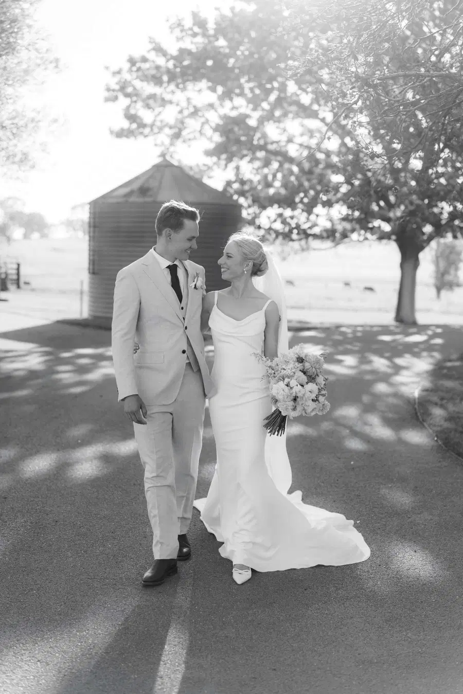 Archie V2 by MWL Bride: Trumpet silhouette, scoop neckline, sleeveless, satin