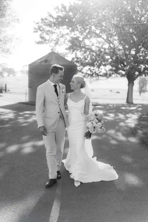 Archie V2 wedding dress by MWL Bride, trumpet, satin