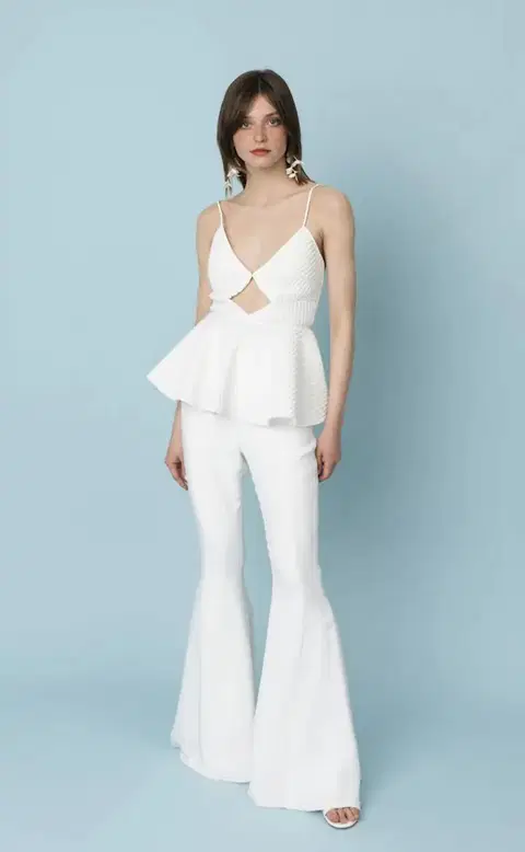 Harley Piqueé Top + Iconicbell Trousers by Kisui, jumpsuit, crepe