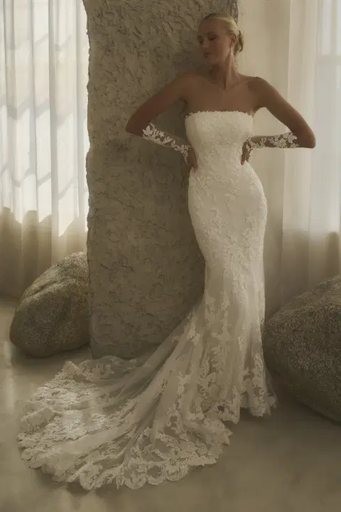 Style 2630 1 wedding dress by Casablanca Bridal, fit & flare, lace