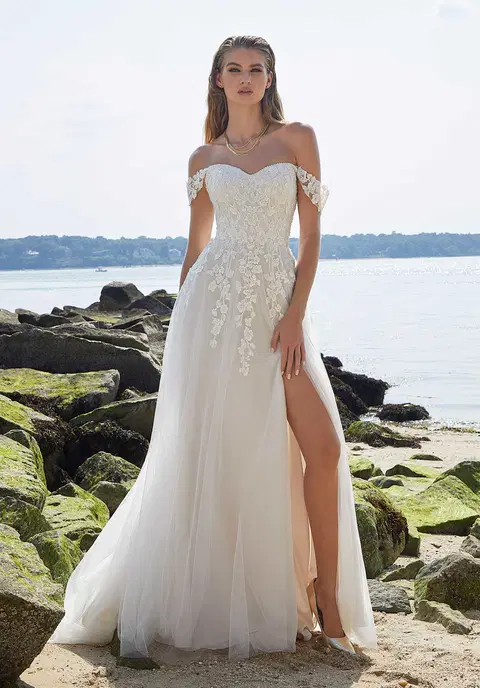 Posey wedding dress by Mori Lee, A-line, lace