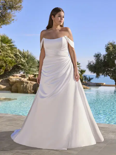Orchidee wedding dress by Ladybird, A-line, satin