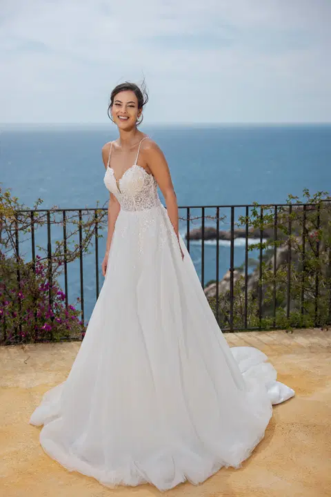 Style MGB135 wedding dress by Miss Beautiful Bride, ball gown, lace