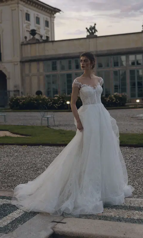 Olimpia 24-011(2) wedding dress by Love by Ricca Sposa, A-line, tulle