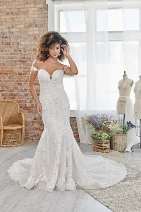 Frederique wedding dress by Maggie Sottero, mermaid, lace