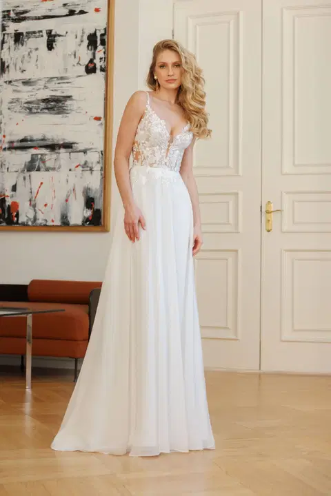 Annelies wedding dress by Jarice, A-line, chiffon