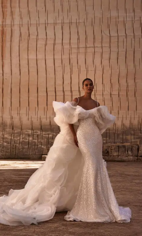 Faride wedding dress by Milla Nova, mermaid, lace