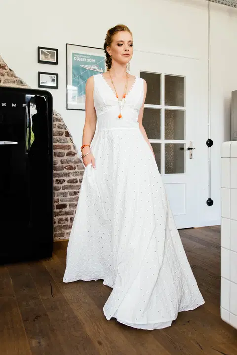 Hedda wedding dress by KUESS die BRAUT, A-line, cotton