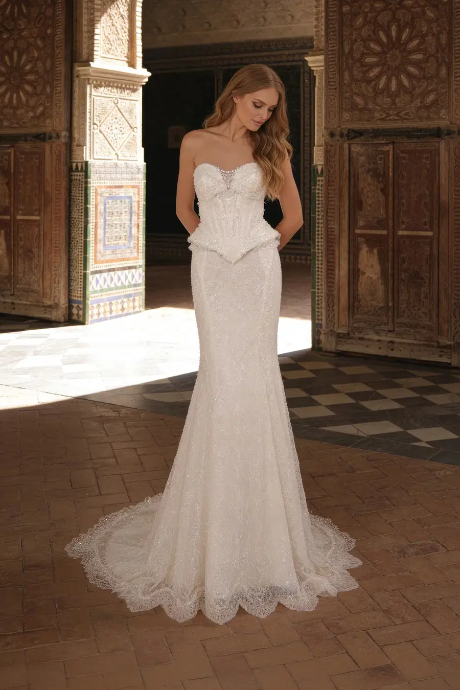 S5620 Samira by Serena: sweetheart neckline, sleeveless, lace