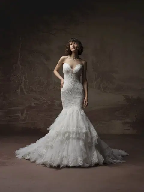 Sauvignon wedding dress by Sottero & Midgley, fit & flare, lace