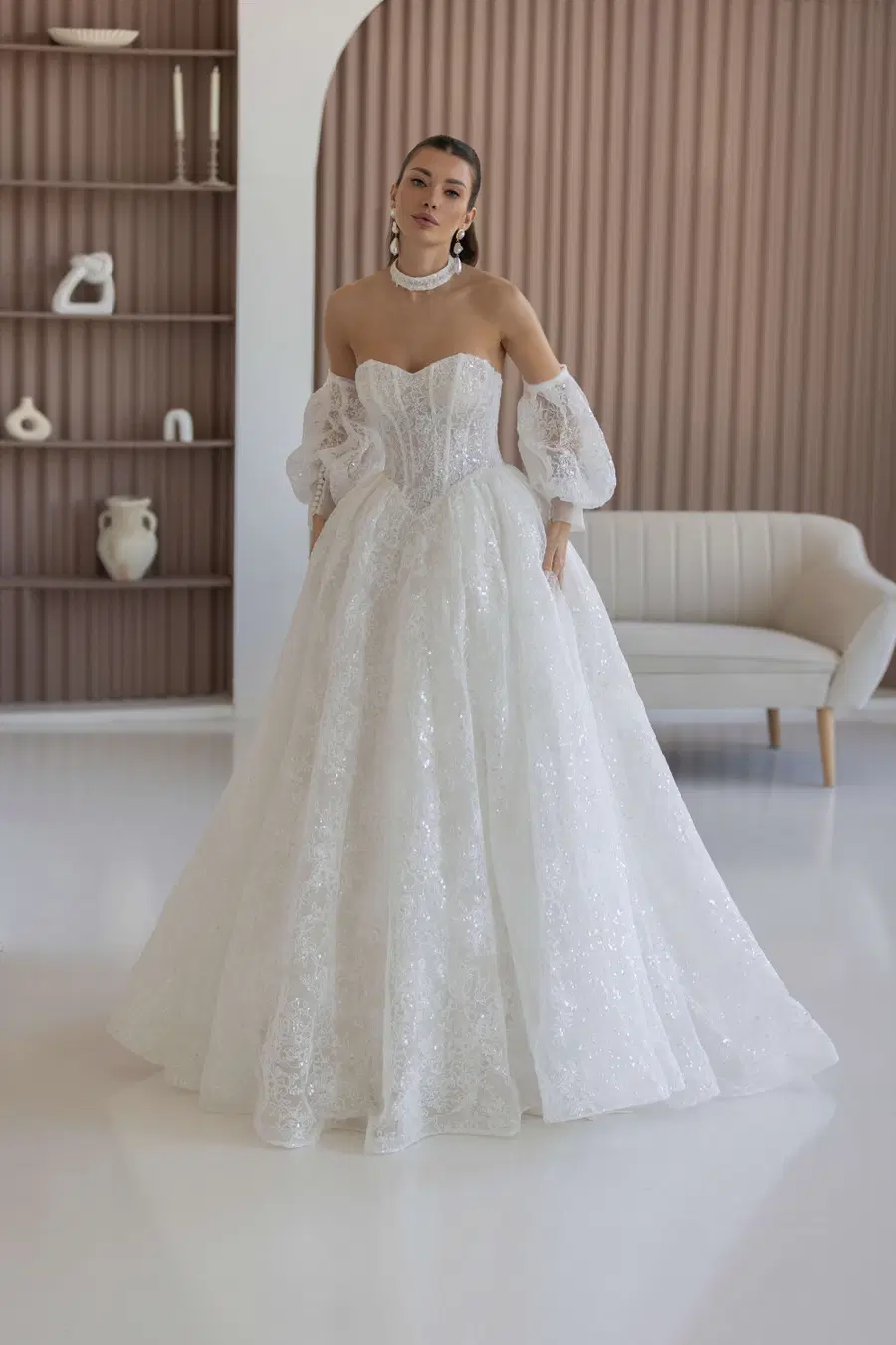Kveta by Jarice: Ball Gown silhouette, lace