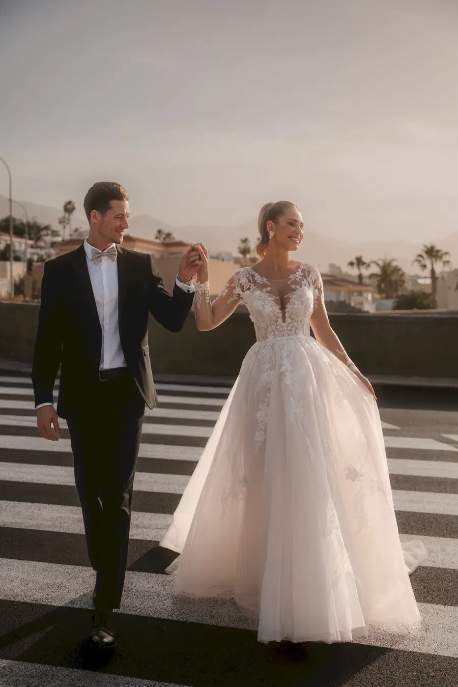 82307 by Diane Legrand: A-Line silhouette, illusion neckline, long sleeves, lace