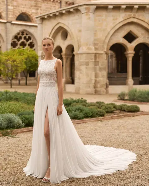Lisa Brautkleid von Rosa Clara, A-Linie, Muslin