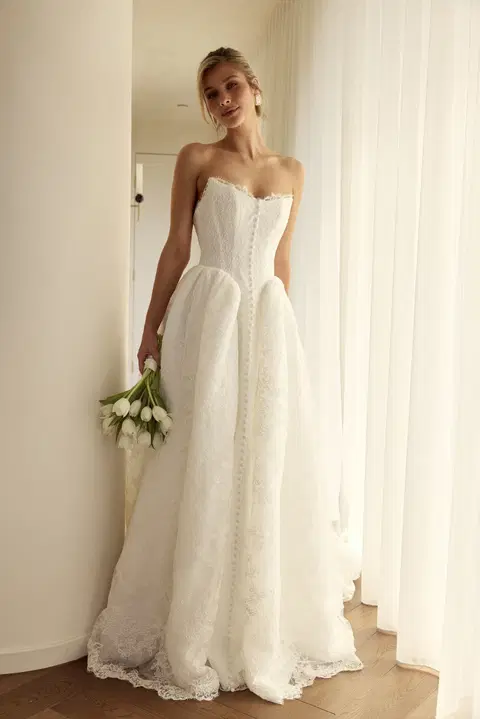 Ezra wedding dress by MWL Bride, ball gown, lace