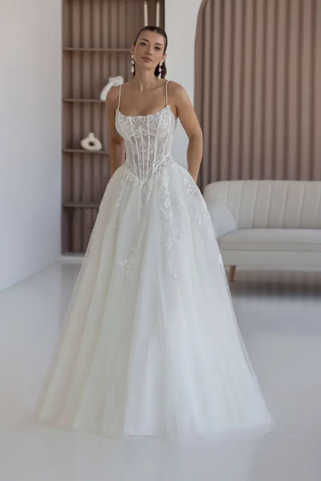 Lacey by Jarice: Ball Gown silhouette, sweetheart neckline, sleeveless, tulle