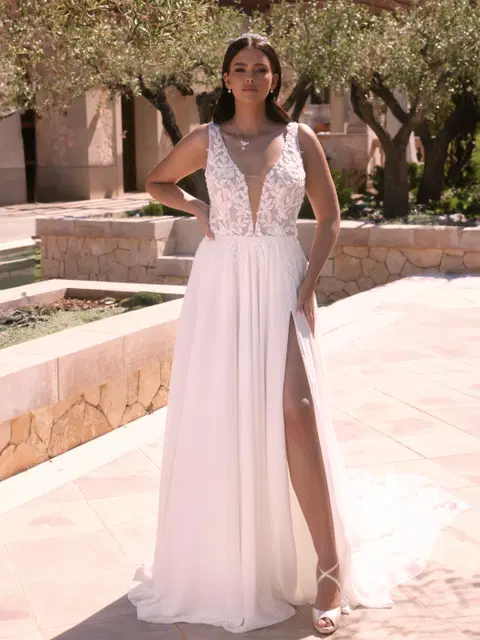 Milon c wedding dress by Bianco Evento, A-line, tulle