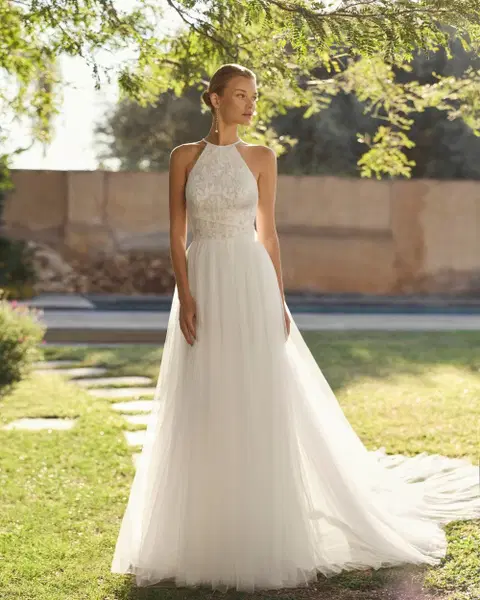 Milo Brautkleid von Alma Novia, A-Linie, Tüll