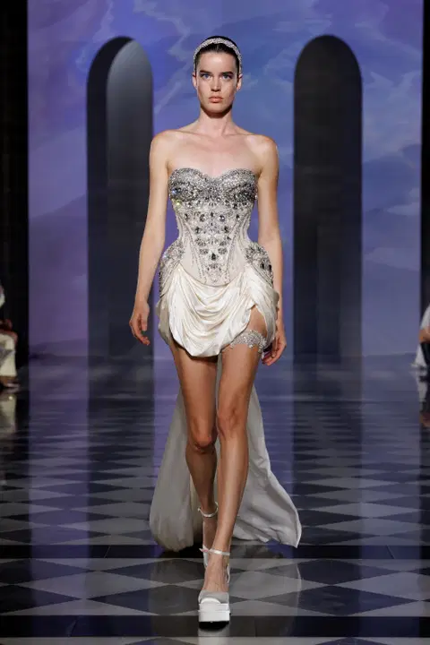 Marella wedding dress by Milla Nova, short, silk