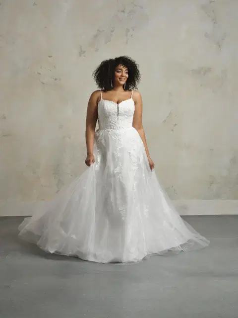Catherine wedding dress by Rebecca Ingram, straight, lace