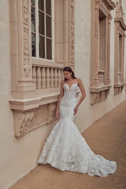 126241 Negin wedding dress by Calla Blanche, mermaid, lace