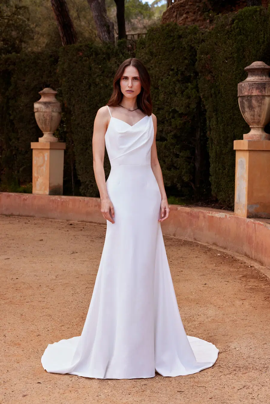 MIA by Serravalle: Trumpet silhouette, sweetheart neckline, sleeveless, crepe